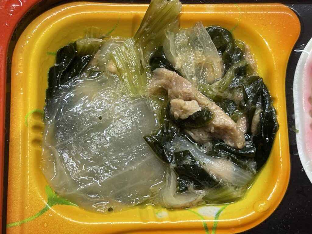 食宅便の弁当のおひたし